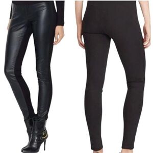 Ralph Lauren Faux Leather & Knit Pants